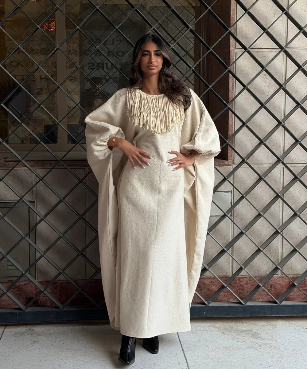 Fringe Sahara Daraa - Creamy