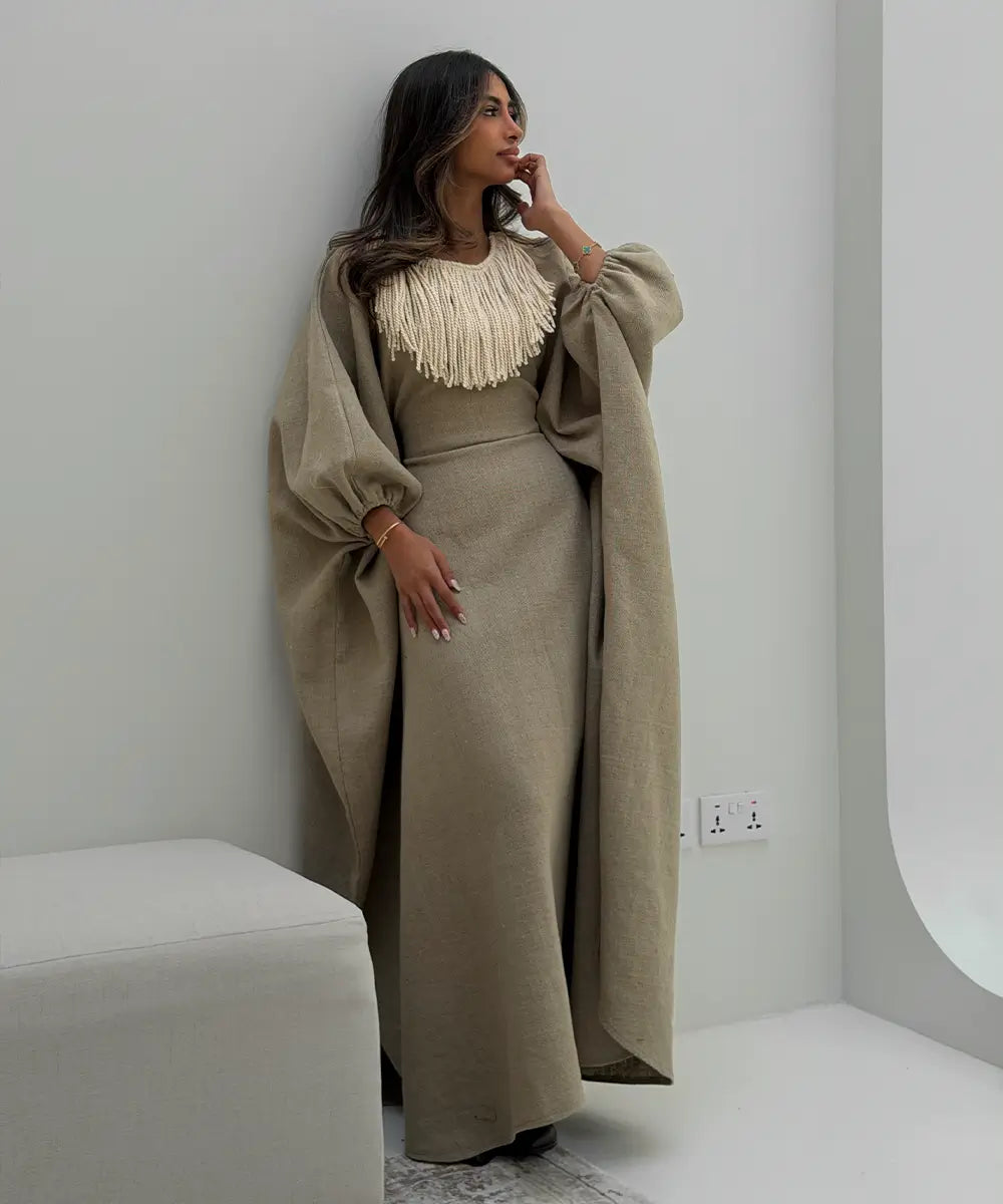 Fringe Sahara Daraa - Earthy Biege