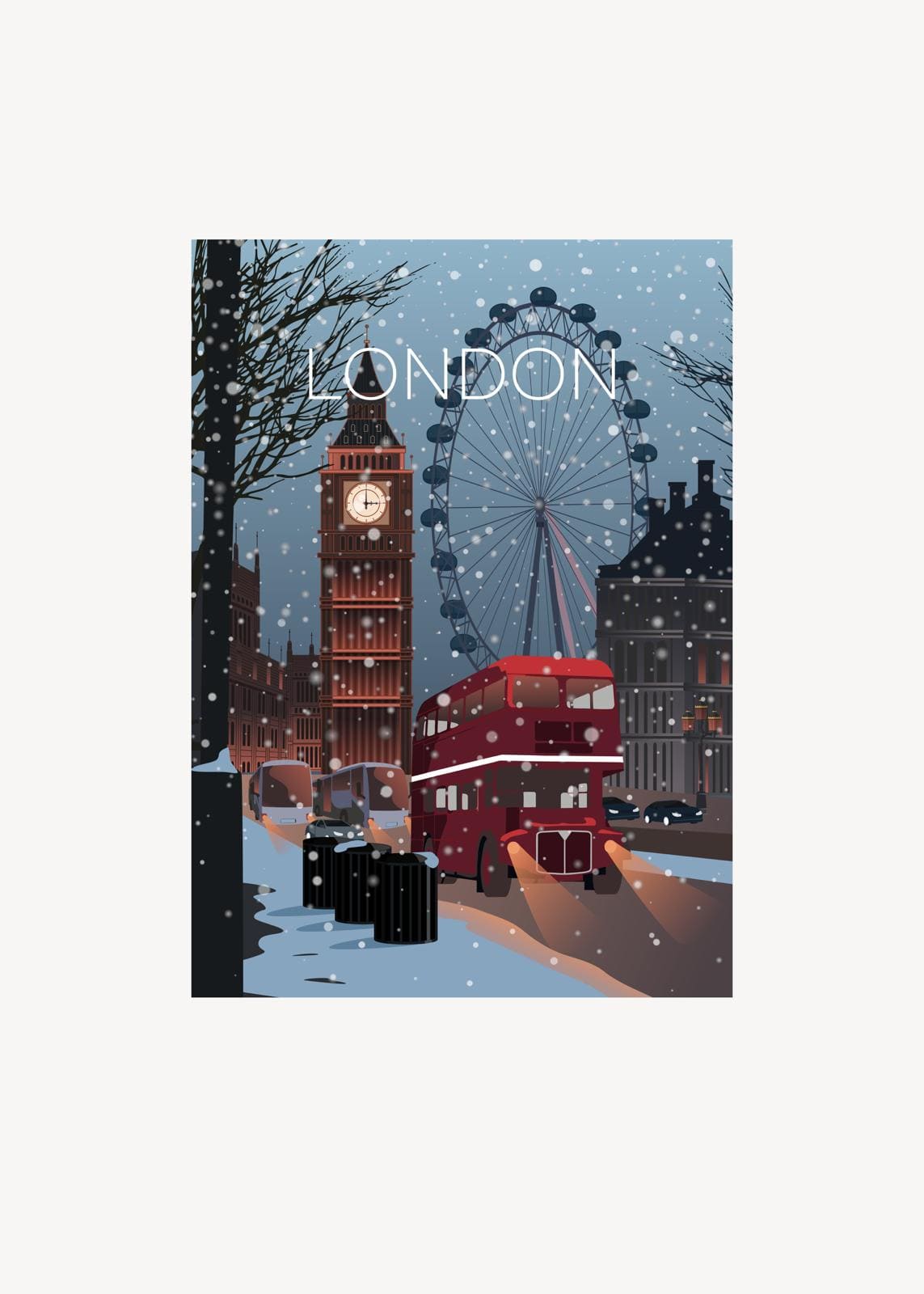 Winter London Sticker