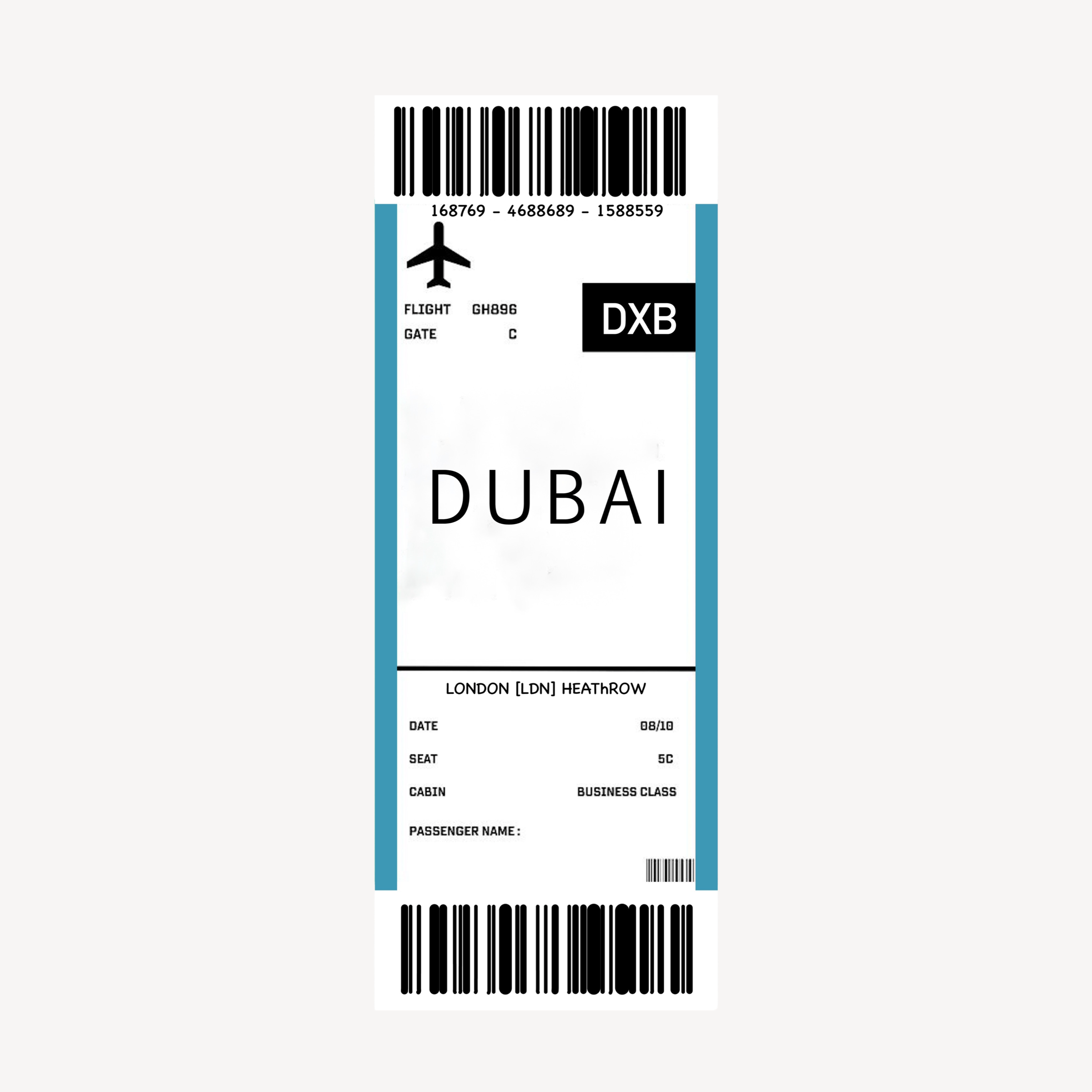 DUBAI Boarding Sticker