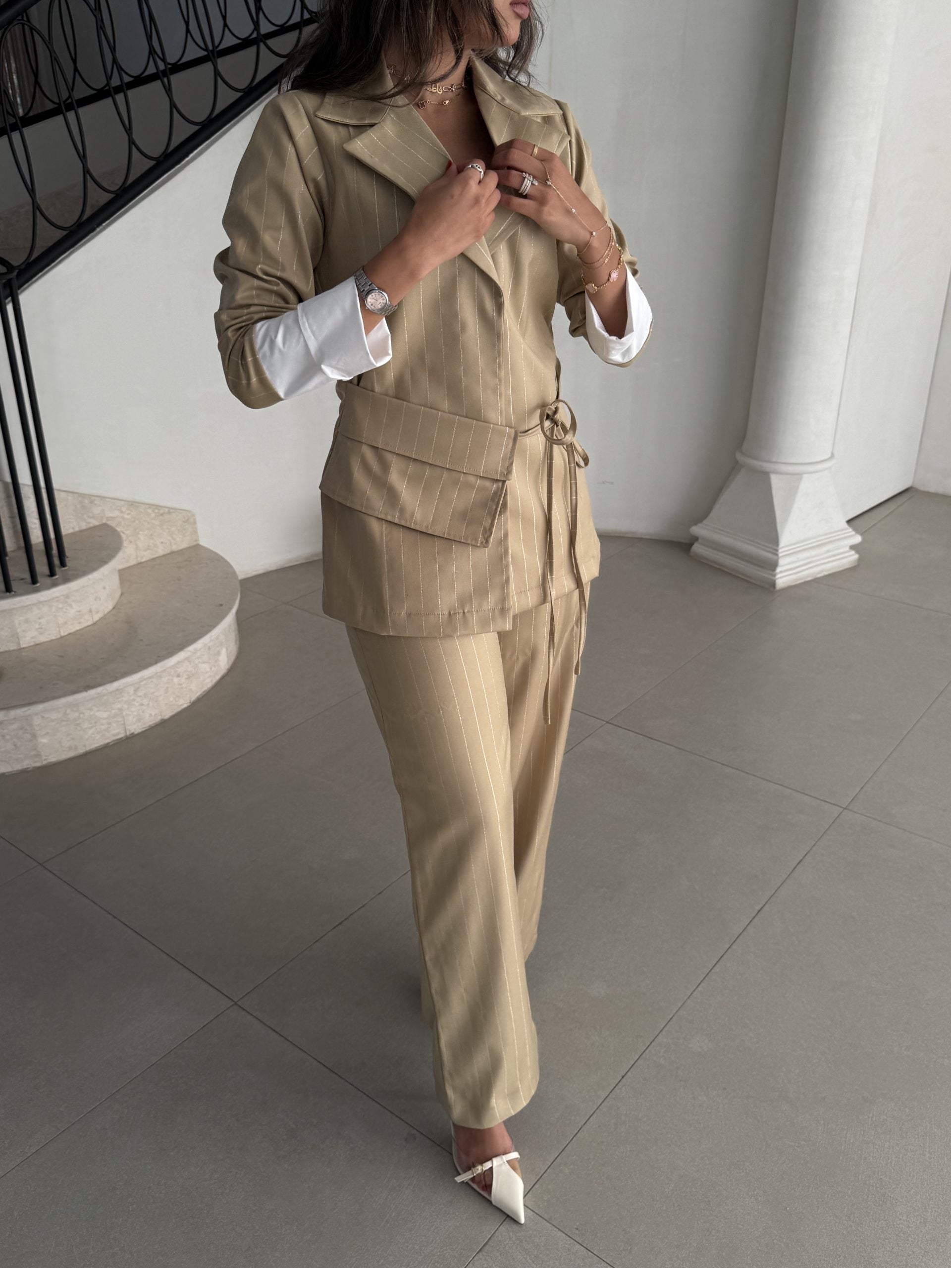 Blazer set with cuff