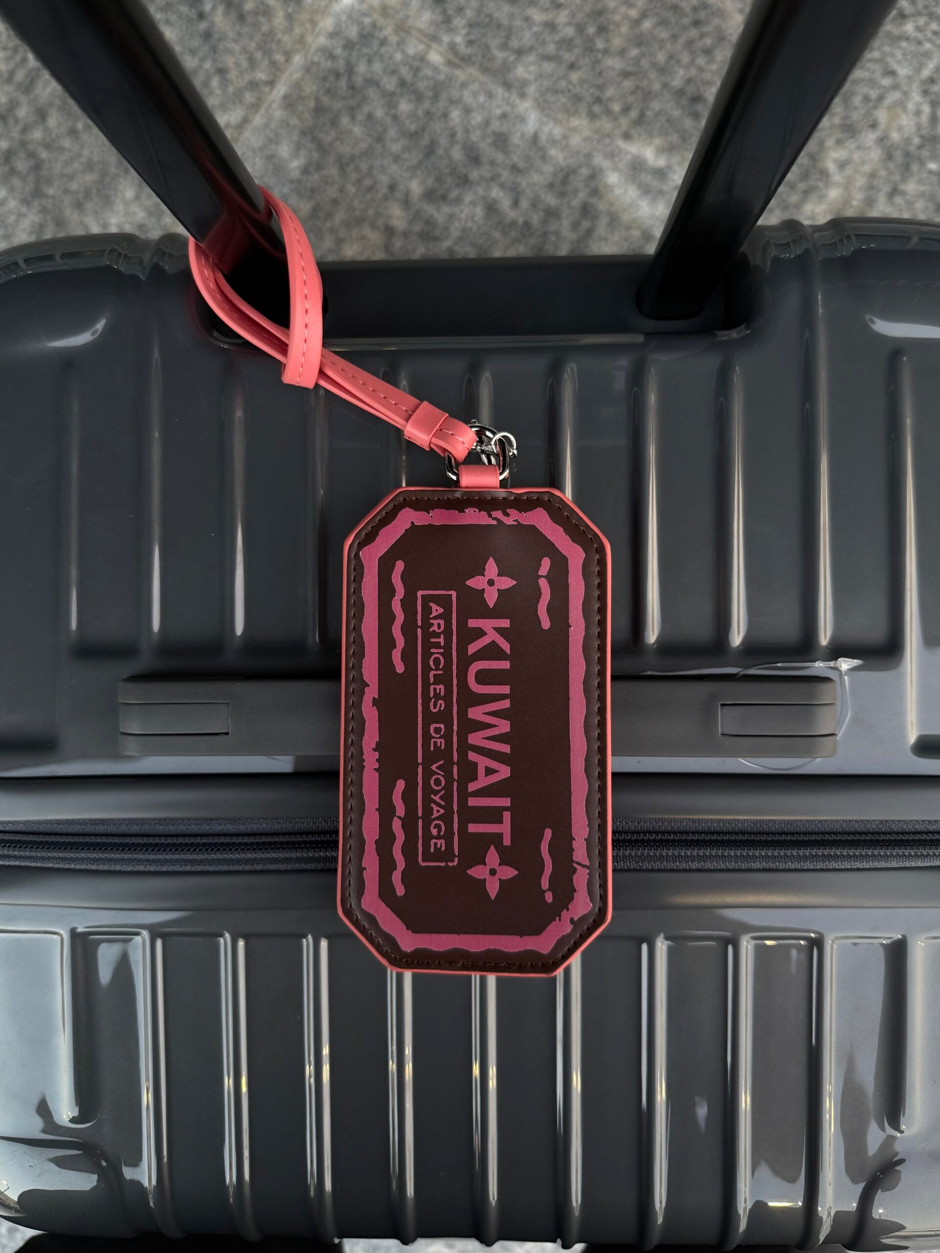 Kuwait Pink Leather Tag