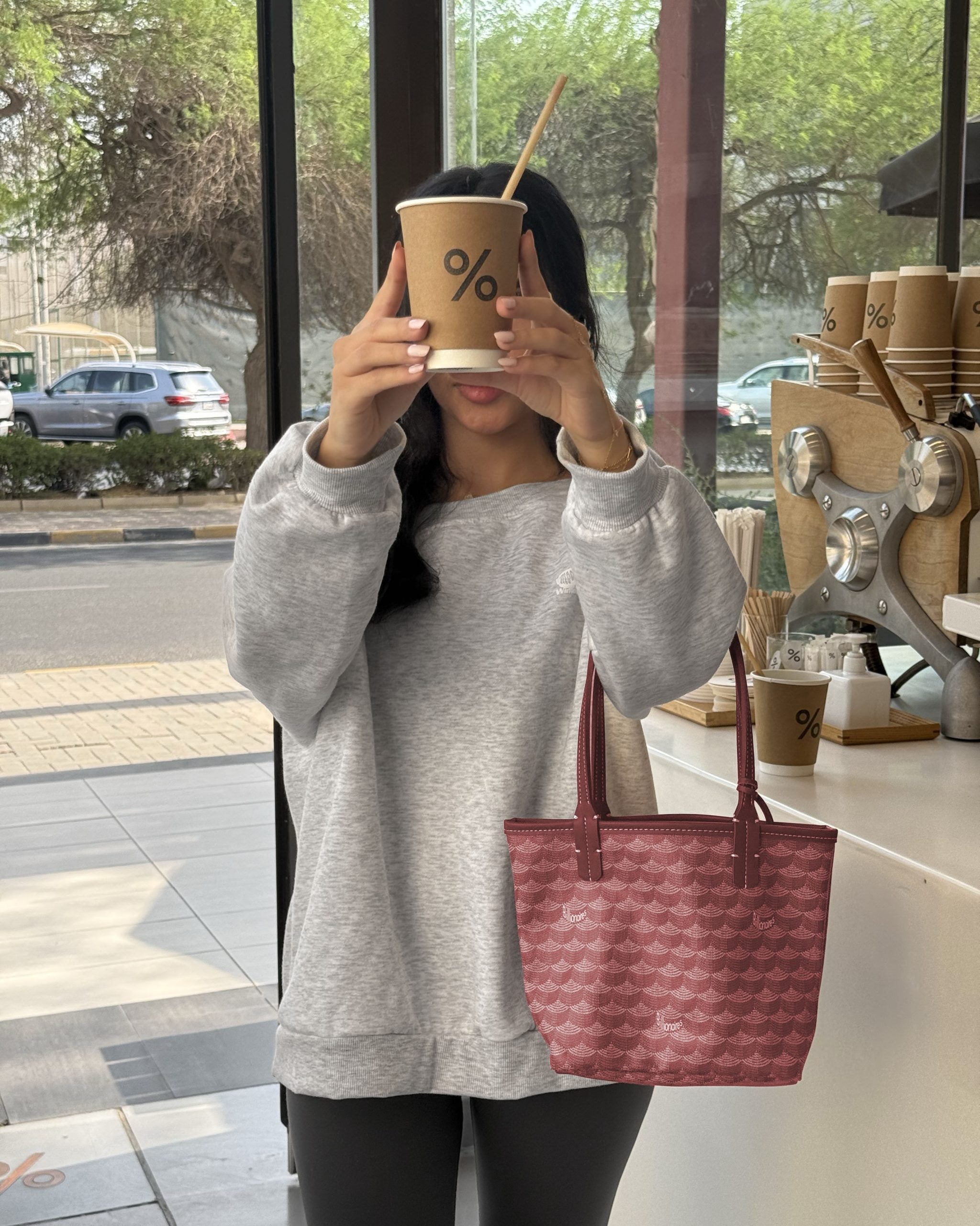 Small Burgundy Tote Bag