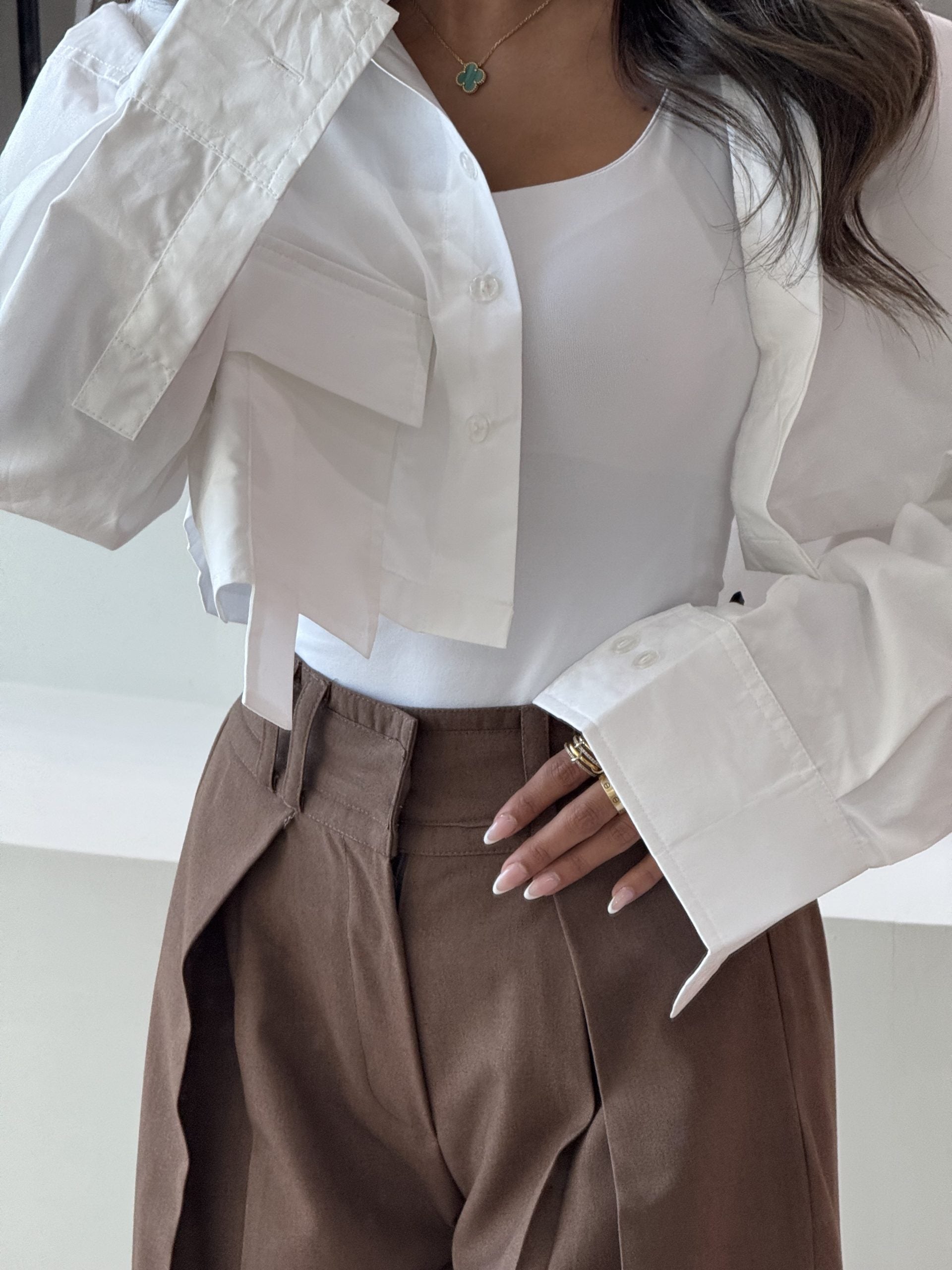 Brown Relaxed Fit Pants