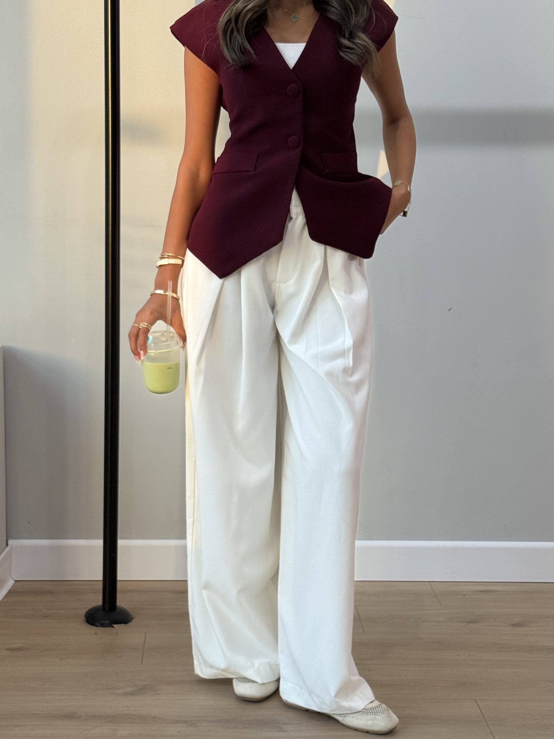 Off White Relaxed Fit Pants