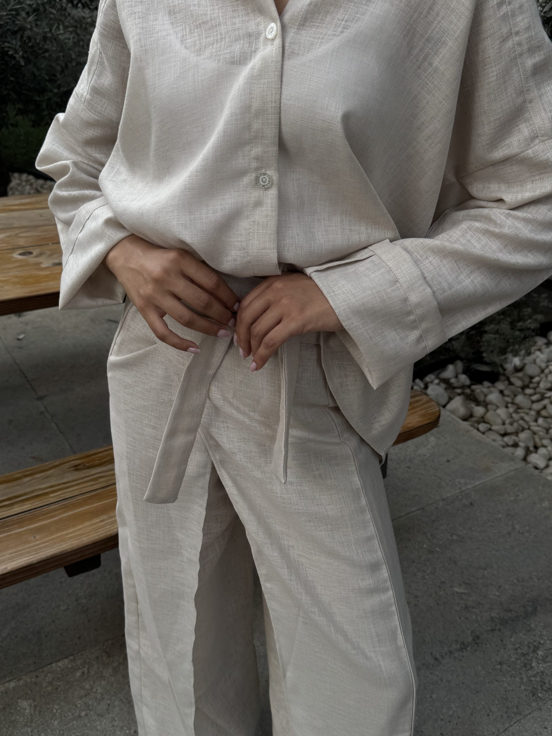 linen set shirt and pant