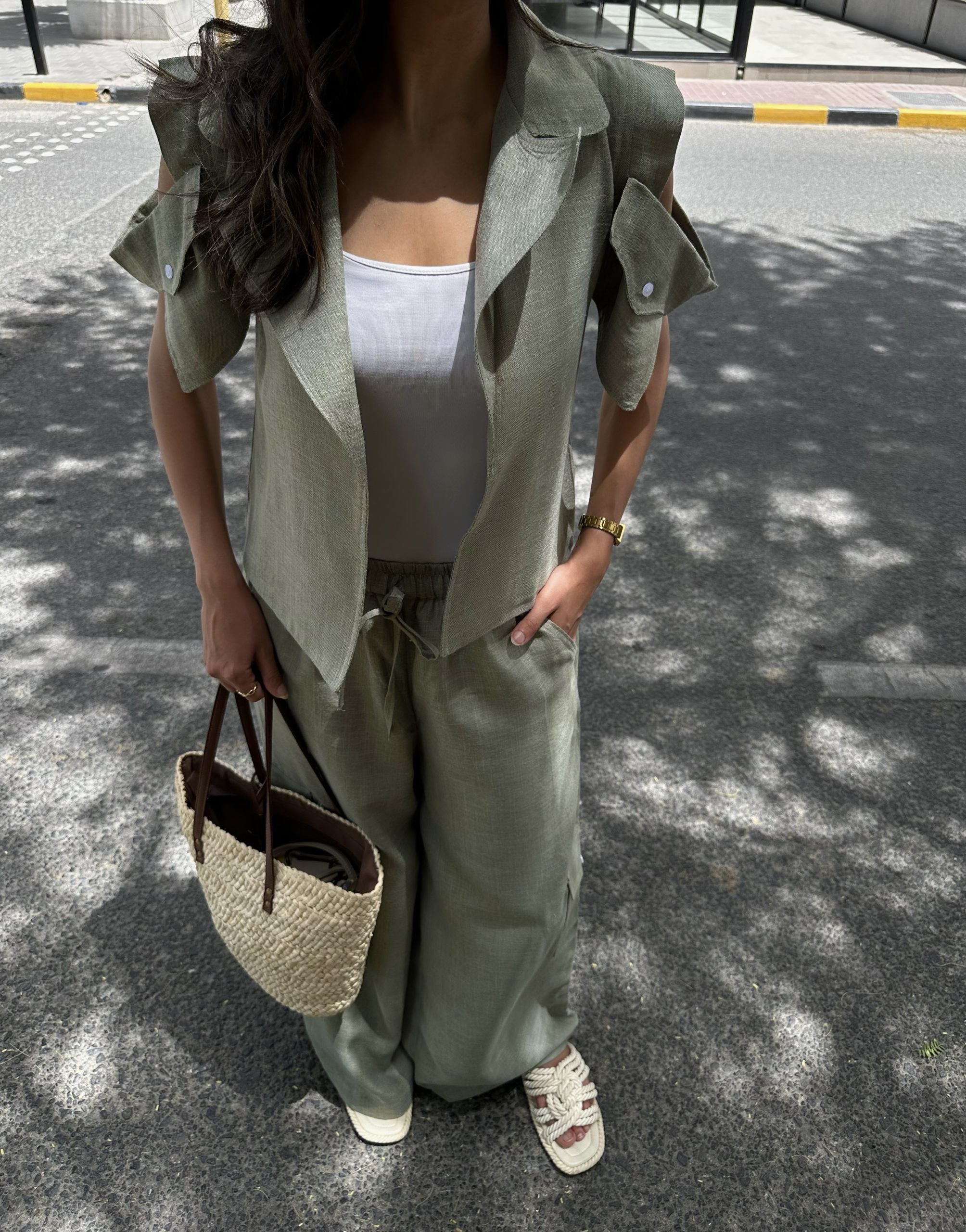 linen Set light Green