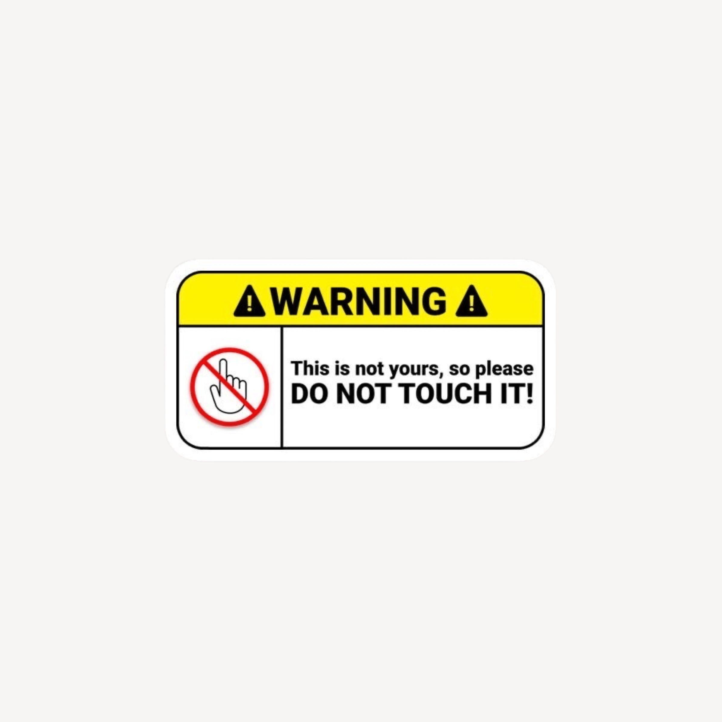 Warning Sticker