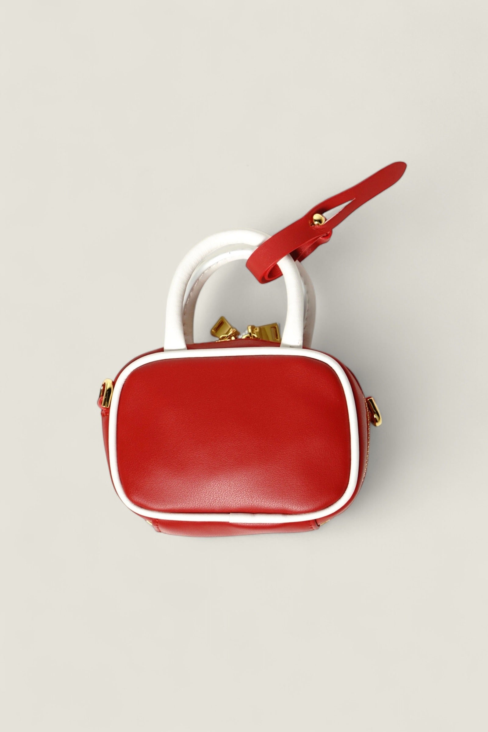 Red White Leather Charm