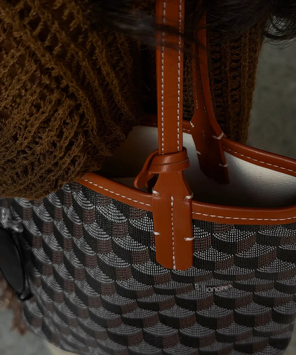 Small Black - Brown Tote